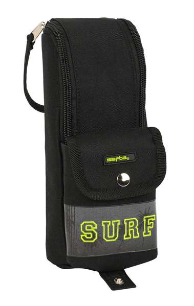 Safta Portatodo avec anse "Surf" 6x21x6cm - Sac de rangement en polyester 600D, couleur noire, pour enfants à partir de 3 ans Safta Portatodo avec anse "Surf" 6x21x6cm - Sac de rangement en polyester 600D, couleur noire, pour enfants à partir de 3 ans