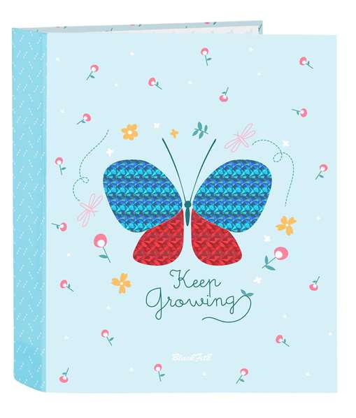Safta Carpeta Blackfit8 Mariposa - Classeur avec 4 anneaux 35mm, dos large, polyester 300D, dimensions 27x33x6cm Safta Carpeta Blackfit8 Mariposa - Classeur avec 4 anneaux 35mm, dos large, polyester 300D, dimensions 27x33x6cm