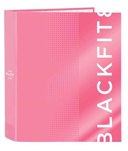 Safta Carpeta Blackfit8 "Glow Up" - Chemise à 4 anneaux 35mm, lomo large, polyester 600D REACH, dimensions 27x33x6cm, couleur rose
