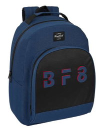 Safta Mochila adapt.carro reciclado blackfit8 "Urban" 32x42x15cm - Sac à dos adaptable au chariot, polyester recyclé 600D et nylon, noir et bleu marine