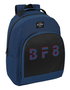 Safta Mochila adapt.carro reciclado blackfit8 "Urban" 32x42x15cm - Sac à dos adaptable au chariot, polyester recyclé 600D et nylon, noir et bleu marine