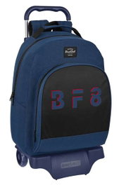 Safta Moch 305+Carro 905 Reciclado Urban - Sac à dos chariot pour enfants recyclé, polyester 600D, noir ou bleu marine, 32x42x15 cm