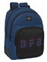 Safta Blackfit8 Mochila double adaptable au chariot recyclée "Urban", Polyester 600D + Nylon, Noir et bleu marine, 32 x 42 x 15 cm