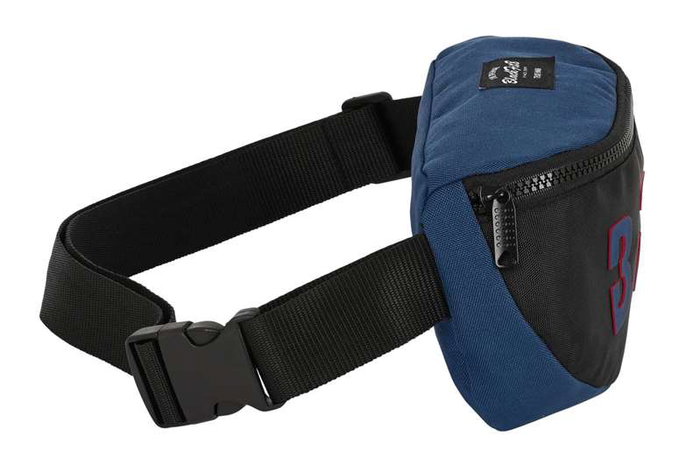 Blackfit8 Sac banane urbain réutilisable, 23x14x9 cm - Polyester 600D & Nylon, couleurs Noir et Bleu marine