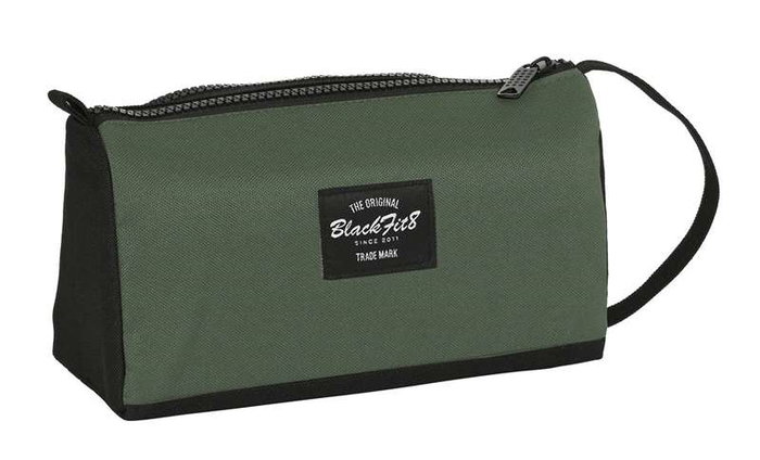 Safta Blackfit8 Porte-Tout avec Poche Dépliable, Vide, Recyclé, Gradient, Polyester 600D, 20 x 11 x 8.5 cm, Noir et Vert Militaire