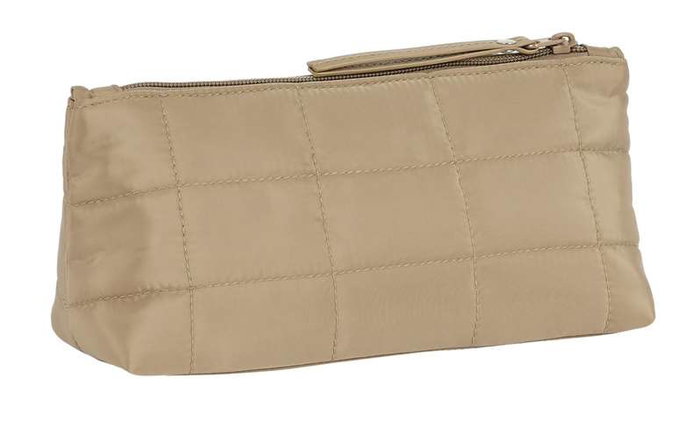 Safta Nécessaire carré Moos Capsula capitonné couleur Camel 23 x 12 x 8 cm