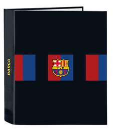 Safta Carpeta F. 4 Anillas 35Mm - Chemise à Anneaux 35mm FC Barcelone Équipe 22/23, Format 27x33x6cm en Polyester 600D