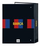 Safta Carpeta F. 4 Anillas 35Mm - Chemise à Anneaux 35mm FC Barcelone Équipe 22/23, Format 27x33x6cm en Polyester 600D