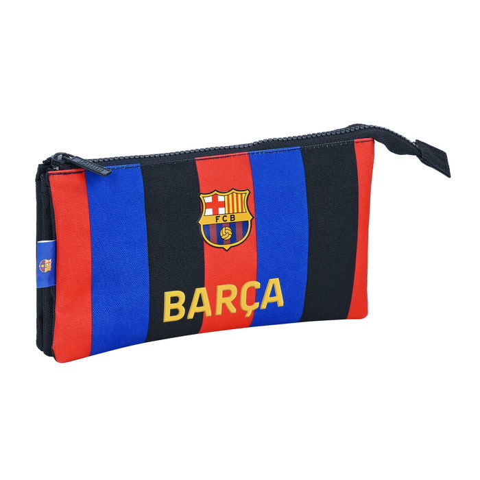 Trousse Fourre-Tout Triple F.C. Barcelona Bordeaux Blue marine 22 x 12 x 3 cm Trousse Fourre-Tout Triple F.C. Barcelona Bordeaux Blue marine 22 x 12 x 3 cm