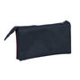Trousse Fourre-Tout Triple F.C. Barcelona Bordeaux Blue marine 22 x 12 x 3 cm