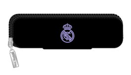 Safta Portatodo Etroit en Silicone Real Madrid 1er Equipement 22/23 - Pochette rigide (20 x 5.5 x 2 cm) en polyester 600D - Noir et Blanc