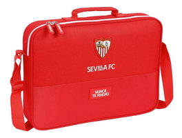 Safta Cartera Extraescolares Sevilla FC Sac à dos pour enfants 38x28x6 cm Rouge - Min. 3 ans - Polyester 600D, Nylon 900D/PU