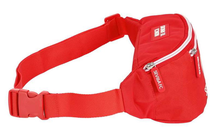 Safta Riñonera de voyage Sevilla FC, 23x12x9 cm, en polyeste et nylon, rouge - REACH