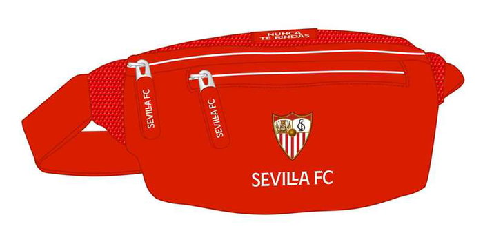 Safta Riñonera de voyage Sevilla FC, 23x12x9 cm, en polyeste et nylon, rouge - REACH
