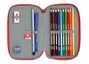 Safta Plumier Double Poche 28 Pièces Thème FC Séville - Trousse Scolaire 12,5 x 19,5 x 4 cm