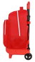 Safta Sac à dos grand avec roues compact extra simple Sevilla FC 33x45x22cm, 600D Polyester + 900D Nylon/PU, Rouge