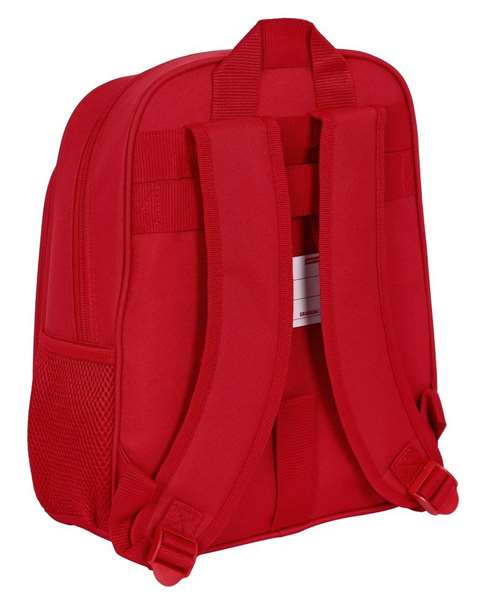 Safta Mochila infantil adap.carro Granada C.F. Sac à dos enfant avec adaptation poussette, rouge, polyester 600D, dimensions 28 x 34 x 10 cm