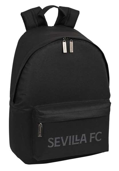 Safta Mochila Sac à dos pour ordinateur portable 14.1" Sevilla FC Teen 31x41x16 cm - Noir, Polyester 600D
