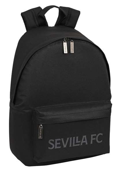 Safta Mochila Sac à dos pour ordinateur portable 14.1" Sevilla FC Teen 31x41x16 cm - Noir, Polyester 600D