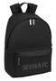Safta Mochila Sac à dos pour ordinateur portable 14.1" Sevilla FC Teen 31x41x16 cm - Noir, Polyester 600D