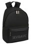Safta Mochila Sac à dos pour ordinateur portable 14.1" Sevilla FC Teen 31x41x16 cm - Noir, Polyester 600D