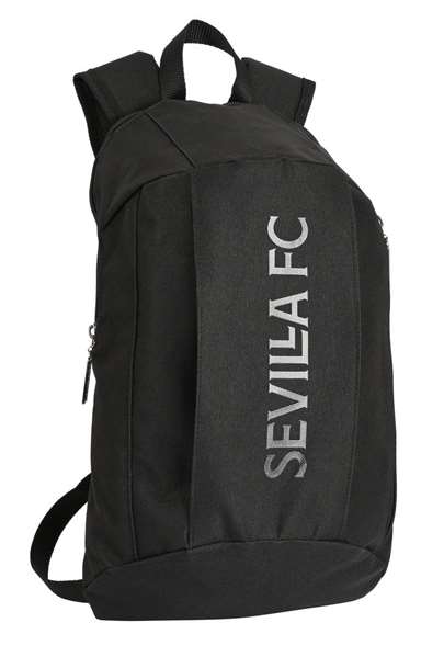 Safta Mini sac à dos à fermeture éclair vertical Sevilla FC Teen pour enfants, dimensions 22x39x10 cm, couleur noire, polyester 600D Safta Mini sac à dos à fermeture éclair vertical Sevilla FC Teen pour enfants, dimensions 22x39x10 cm, couleur noire, polyester 600D