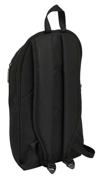 Safta Mini sac à dos à fermeture éclair vertical Sevilla FC Teen pour enfants, dimensions 22x39x10 cm, couleur noire, polyester 600D Safta Mini sac à dos à fermeture éclair vertical Sevilla FC Teen pour enfants, dimensions 22x39x10 cm, couleur noire, polyester 600D