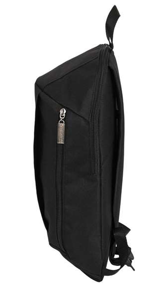 Safta Mini sac à dos à fermeture éclair vertical Sevilla FC Teen pour enfants, dimensions 22x39x10 cm, couleur noire, polyester 600D Safta Mini sac à dos à fermeture éclair vertical Sevilla FC Teen pour enfants, dimensions 22x39x10 cm, couleur noire, polyester 600D