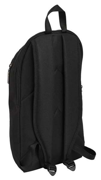 Safta Mini sac à dos à fermeture éclair vertical Sevilla FC Teen pour enfants, dimensions 22x39x10 cm, couleur noire, polyester 600D Safta Mini sac à dos à fermeture éclair vertical Sevilla FC Teen pour enfants, dimensions 22x39x10 cm, couleur noire, polyester 600D