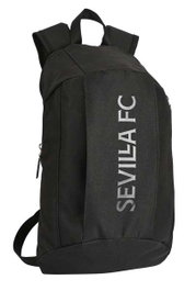 Safta Mini sac à dos à fermeture éclair vertical Sevilla FC Teen pour enfants, dimensions 22x39x10 cm, couleur noire, polyester 600D