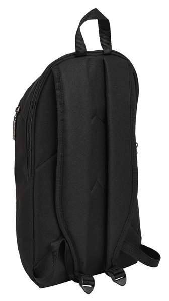 Safta Mini sac à dos à fermeture éclair vertical Sevilla FC Teen pour enfants, dimensions 22x39x10 cm, couleur noire, polyester 600D Safta Mini sac à dos à fermeture éclair vertical Sevilla FC Teen pour enfants, dimensions 22x39x10 cm, couleur noire, polyester 600D