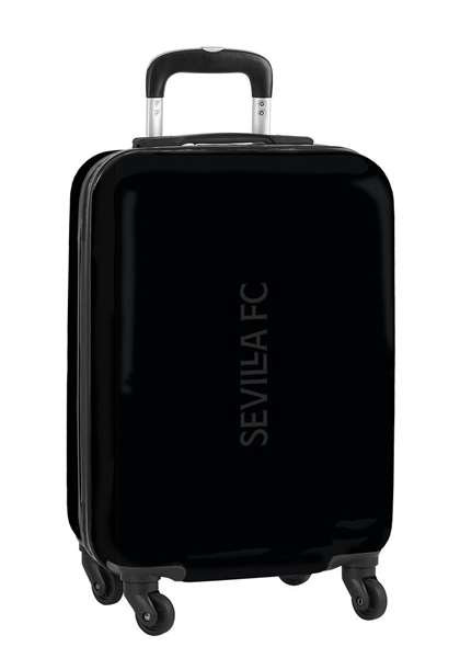 Safta Trolley Cabine 20" Sevilla FC Teen 34,5 x 55 x 20 cm - Valise Cabine pour Enfant 3 Ans - NEGRA - Polyester 600D