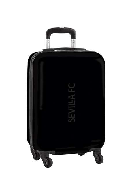 Safta Trolley Cabine 20" Sevilla FC Teen 34,5 x 55 x 20 cm - Valise Cabine pour Enfant 3 Ans - NEGRA - Polyester 600D