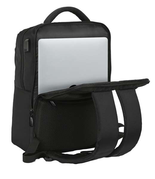 Safta Mochila 2 Bolsillos Portatil Premium 15,6'' avec Port USB et Thème Sevilla FC, 31 x 44 x 13 cm - Sac à Dos pour Ordinateur Portable