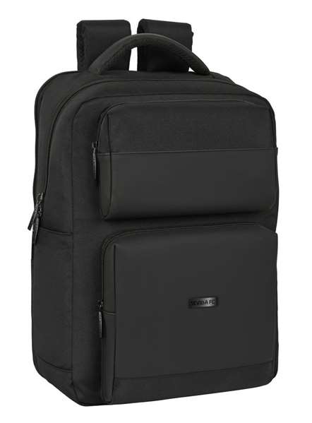 Safta Mochila 2 Bolsillos Portatil Premium 15,6'' avec Port USB et Thème Sevilla FC, 31 x 44 x 13 cm - Sac à Dos pour Ordinateur Portable