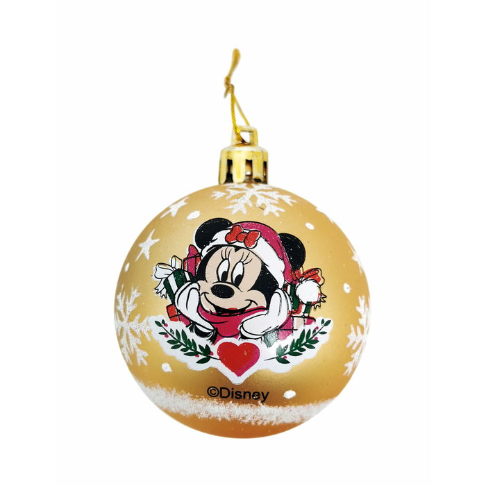 Boule de Noël Minnie Mouse Lucky Doré 10 Unités Plastique (Ø 6 cm) Boule de Noël Minnie Mouse Lucky Doré 10 Unités Plastique (Ø 6 cm)