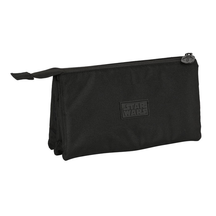 Trousse Fourre-Tout Triple The Mandalorian Noir (22 x 12 x 3 cm) Trousse Fourre-Tout Triple The Mandalorian Noir (22 x 12 x 3 cm)
