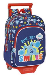 Safta Moch 185+Carro 705 Sac à Dos Blues Clues pour Enfant à Partir de 3 Ans en Polyester 300D avec Roulettes - Bleu Marine
