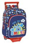 Safta Moch 185+Carro 705 Sac à Dos Blues Clues pour Enfant à Partir de 3 Ans en Polyester 300D avec Roulettes - Bleu Marine