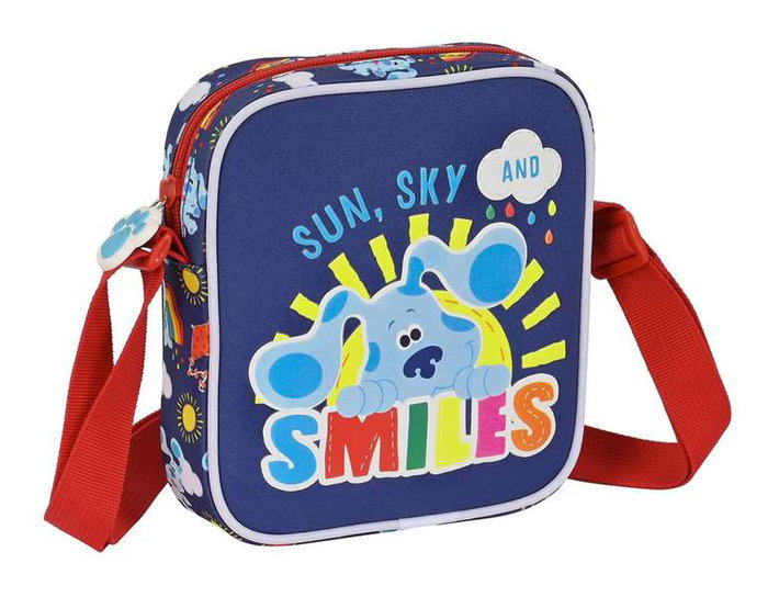 Safta Sac bandoulière Blues Clues pour enfant 3 ans, polyester 300D, PVC, bleu marine Safta Sac bandoulière Blues Clues pour enfant 3 ans, polyester 300D, PVC, bleu marine