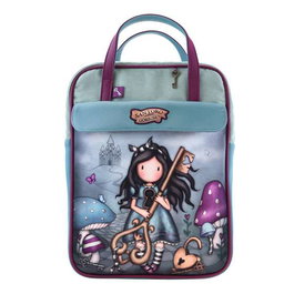 Safta Sac à dos grand modèle Gorjuss "Curiosity" en polyester et néoprène - Vert bouteille et gris