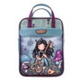 Safta Sac à dos grand modèle Gorjuss "Curiosity" en polyester et néoprène - Vert bouteille et gris