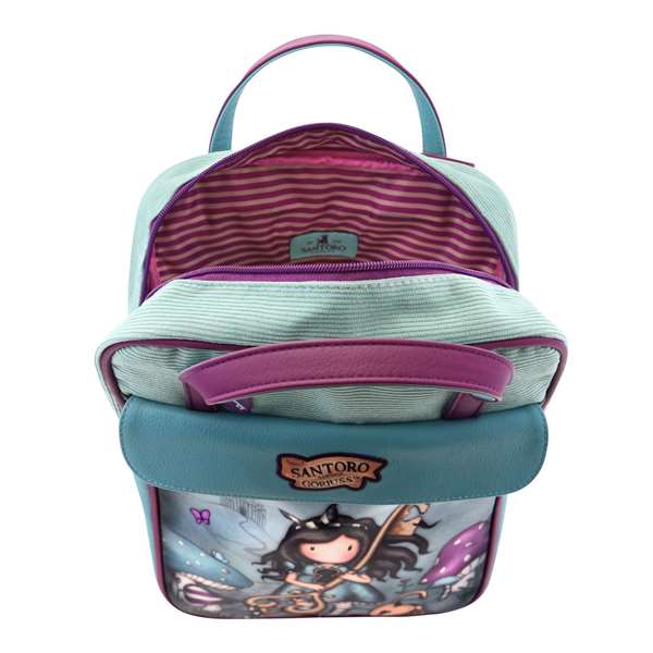 Safta Sac à dos grand modèle Gorjuss "Curiosity" en polyester et néoprène - Vert bouteille et gris Safta Sac à dos grand modèle Gorjuss "Curiosity" en polyester et néoprène - Vert bouteille et gris