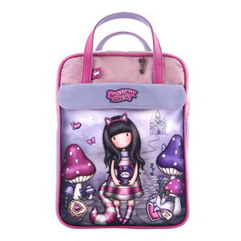 Safta Mochila grande Gorjuss "Cheshire Cat" - Sac à dos pour enfants à partir de 3 ans en polyester et néoprène, couleurs bleu et violet