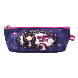 Safta - Trousses d'accessoires Gorjuss "Cheshire Cat" - Étui en polyester et néoprène - Dès 3 ans - Bleu et violet