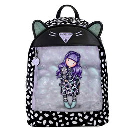 Safta Mini sac à dos Gorjuss 'Smitten Kitten' pour enfant, 3 ans et plus, noir et blanc, polyester et polyuréthane