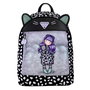 Safta Mini sac à dos Gorjuss 'Smitten Kitten' pour enfant, 3 ans et plus, noir et blanc, polyester et polyuréthane
