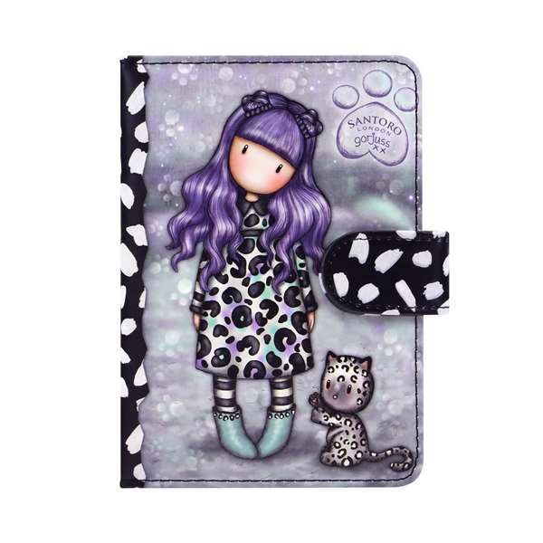 Ensemble de Papeterie Gorjuss Smitten kitten Violet Noir Blanc