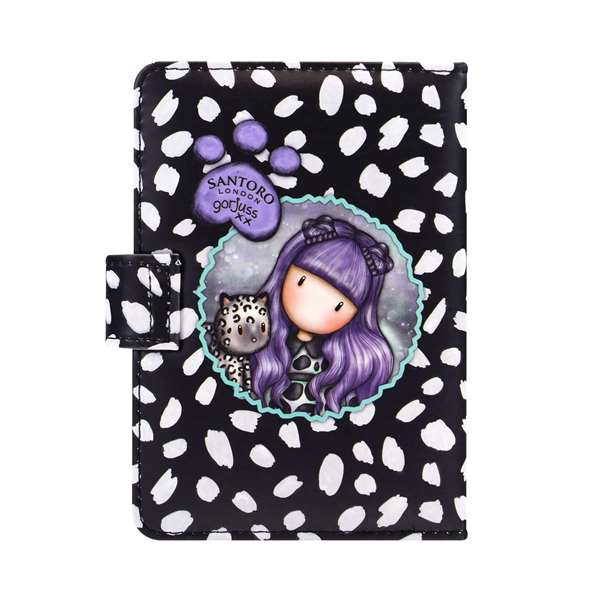 Ensemble de Papeterie Gorjuss Smitten kitten Violet Noir Blanc