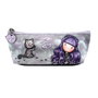 Safta Estuche de accesorios Gorjuss "Smitten Kitten" - Étui à accessoires pour enfants, 3 ans et plus, en polyester et polyuréthane, noir et blanc